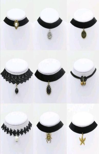 flower lace choker necklaces for women velvet ribbon collar torques neckband with pearl bell sea star pendants chokers mix order f4503410, Golden;silver
flower lace choker necklaces for women velvet ribbon collar torques neckband with pearl bell sea star pendants chokers mix order f4503410, Golden;silver