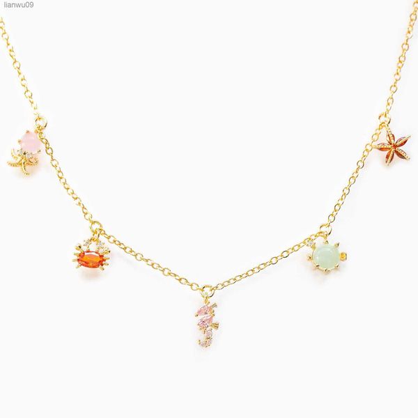 ins multicolor crystal ocean animal charm pendantnecklaces for women delicate starfish chain choker necklaces l230704, Silver
ins multicolor crystal ocean animal charm pendantnecklaces for women delicate starfish chain choker necklaces l230704, Silver