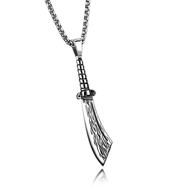antique fantasy medieval soilder sword pendant stainless steel necklace4112417, Silver
antique fantasy medieval soilder sword pendant stainless steel necklace4112417, Silver