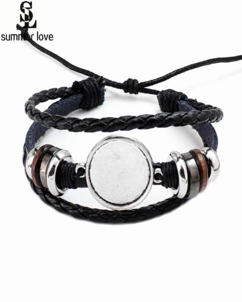 handmade multilayer leather glass cabochon bracelet for women men 20mm diy po glass base bezel tray blank charm bracelet wholes3357179, Black
handmade multilayer leather glass cabochon bracelet for women men 20mm diy po glass base bezel tray blank charm bracelet wholes3357179, Black