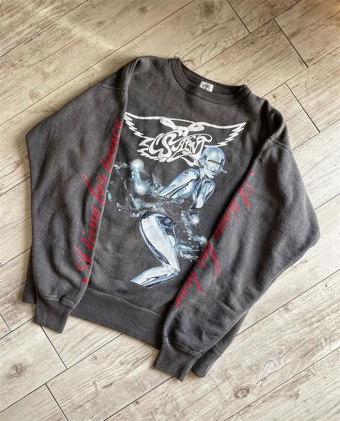 mens hoodies sweatshirts saint michael vintage washed old hollow mountain base printed round neck and womens casual plush sweater 230712, Black
mens hoodies sweatshirts saint michael vintage washed old hollow mountain base printed round neck and womens casual plush sweater 230712, Black