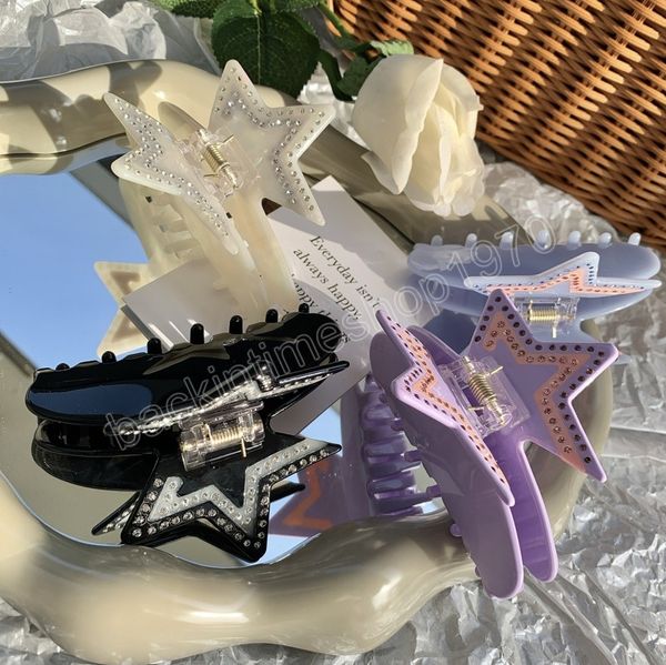 personality five-pointed star hair clips acetate hair claw large crab hair accessories for women girls summer headwear, Slivery;white
personality five-pointed star hair clips acetate hair claw large crab hair accessories for women girls summer headwear, Slivery;white