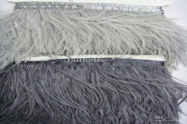 10 yardslot 1 ply light graydark gray ostrich feather trimming fringe on satin header 5 6inch1215cm in widthtip to tip7477954
10 yardslot 1 ply light graydark gray ostrich feather trimming fringe on satin header 5 6inch1215cm in widthtip to tip7477954