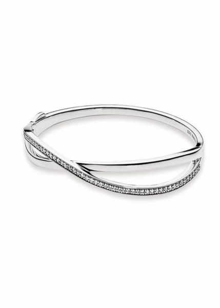 authentic 925 sterling silver entwined bangle bracelet cz diamond womens wedding gift designer jewelry with original box for p bracelets9636, Black
authentic 925 sterling silver entwined bangle bracelet cz diamond womens wedding gift designer jewelry with original box for p bracelets9636, Black