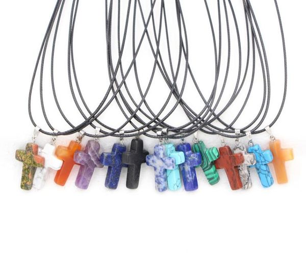 fashion opal turquoise natural stone druzy cross necklaces jewelry with leather chain necklace6650848, Silver
fashion opal turquoise natural stone druzy cross necklaces jewelry with leather chain necklace6650848, Silver