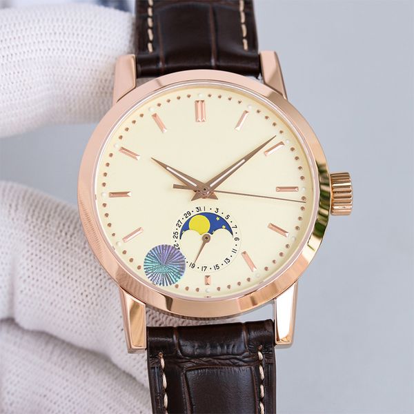watch mens watch automatic mechanical watches fashion wristwatch stainless steel leather strap montre de luxe 40mm moon phase waterproof, Slivery;brown
watch mens watch automatic mechanical watches fashion wristwatch stainless steel leather strap montre de luxe 40mm moon phase waterproof, Slivery;brown