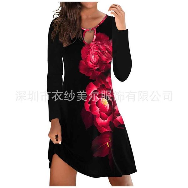 2022 women's casual autumn printed long sleeved dress with hollowed out v-neck loose beach short dresspbu7, White;black
2022 women's casual autumn printed long sleeved dress with hollowed out v-neck loose beach short dresspbu7, White;black
