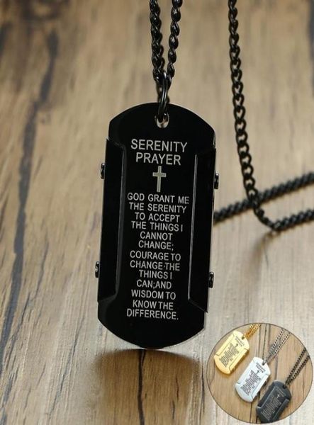 vnox the serenity prayer dog tag necklaces for men women black gold and color stainless steel colar masculino 2010134005069, Silver
vnox the serenity prayer dog tag necklaces for men women black gold and color stainless steel colar masculino 2010134005069, Silver