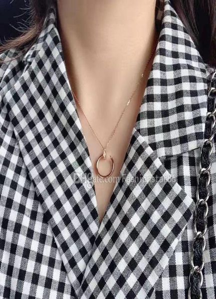 designer men and women nail necklace classic simple pendant necklaces bright diamond luxury jewelry rose gold titanium steel gift 5443452, Silver
designer men and women nail necklace classic simple pendant necklaces bright diamond luxury jewelry rose gold titanium steel gift 5443452, Silver