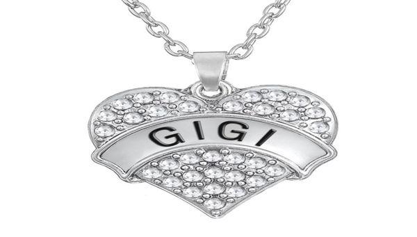 love family gigi heart shape pendant choker crystal women word necklace fashion 2016 for women5445175, Silver
love family gigi heart shape pendant choker crystal women word necklace fashion 2016 for women5445175, Silver