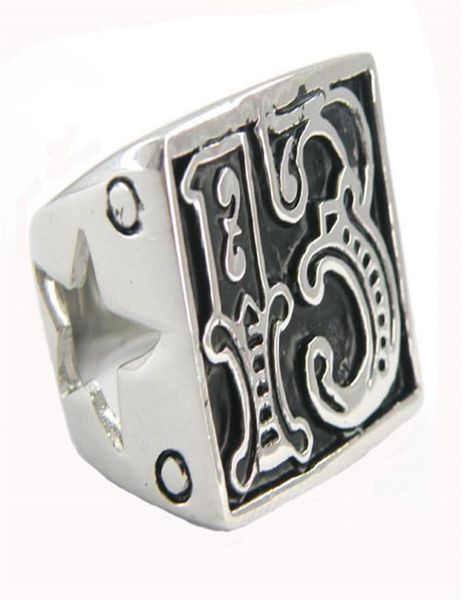 fanssteel stainless steel vintage mens or wemens jewelry signet lucky evil 13 cutout star biker ring number ring 10w33179m2469900, Silver
fanssteel stainless steel vintage mens or wemens jewelry signet lucky evil 13 cutout star biker ring number ring 10w33179m2469900, Silver