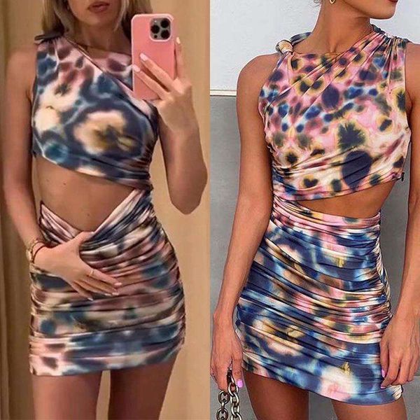 dopamine wear summer womens printed hollow pleated short hip hugger tight dress, Black;gray
dopamine wear summer womens printed hollow pleated short hip hugger tight dress, Black;gray
