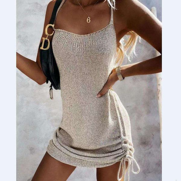 spring and summer strap drawstring mid waist tight backless dress for women, Black;gray
spring and summer strap drawstring mid waist tight backless dress for women, Black;gray