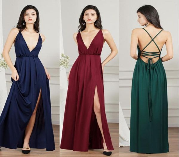 in stock bridesmaid dresses deep v neck backless evening gown chffion high split spaghetti formal dress1175542, White;pink
in stock bridesmaid dresses deep v neck backless evening gown chffion high split spaghetti formal dress1175542, White;pink