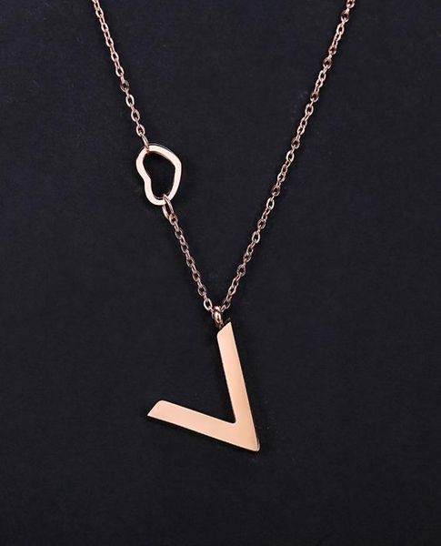 new arrival famous brands alphabet design ladies style bijoux femme letter v charms stainless steel necklace for women7424748, Silver
new arrival famous brands alphabet design ladies style bijoux femme letter v charms stainless steel necklace for women7424748, Silver