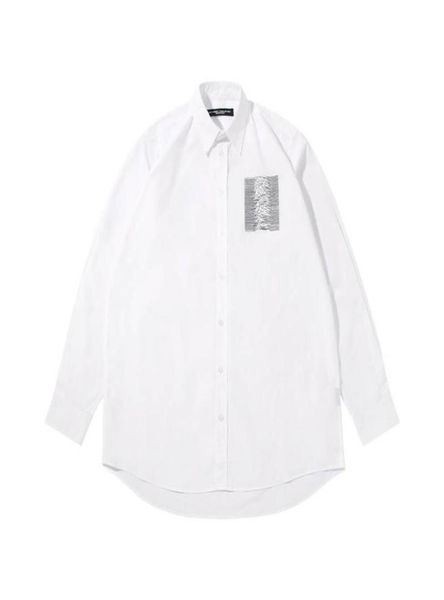 men039s casual shirts raf simons 2022 autumn style mercerized cotton shirt patch corrugated embroidery allmatch long sleeve2852052, White;black
men039s casual shirts raf simons 2022 autumn style mercerized cotton shirt patch corrugated embroidery allmatch long sleeve2852052, White;black
