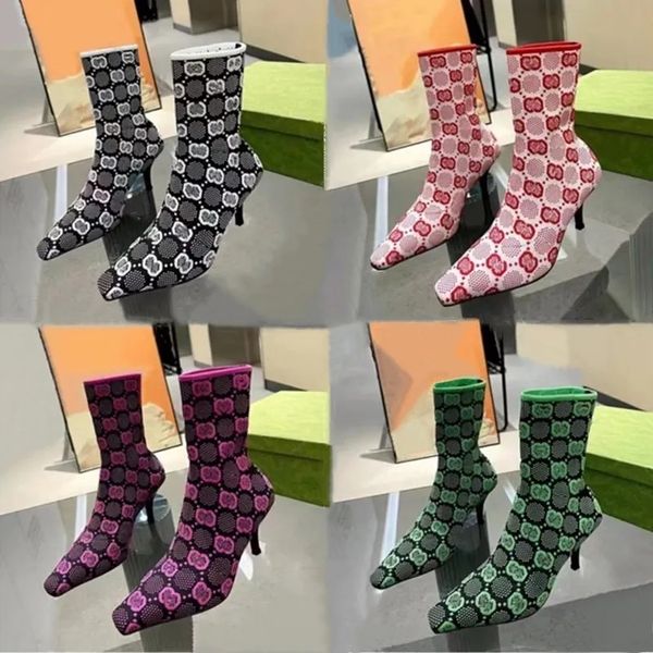 ankle socks boots designer woman pointed toe .5cm high heels women elastic booties fashion woman knitted winter shoes botas mujar, Black
ankle socks boots designer woman pointed toe .5cm high heels women elastic booties fashion woman knitted winter shoes botas mujar, Black