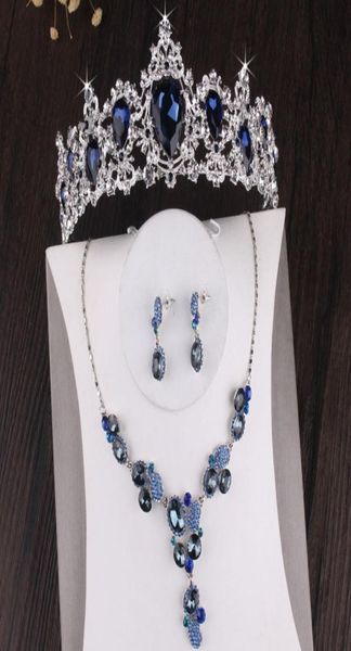 baroque luxury silver plated blue crystal bridal jewelry sets necklace earring tiara crown set wedding african beads jewelry set6645501, Slivery;golden
baroque luxury silver plated blue crystal bridal jewelry sets necklace earring tiara crown set wedding african beads jewelry set6645501, Slivery;golden