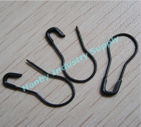 2000 pcs unique pear shape black hang tag safety pin coilless bulb shape safety pin good shape9029565, Silver
2000 pcs unique pear shape black hang tag safety pin coilless bulb shape safety pin good shape9029565, Silver