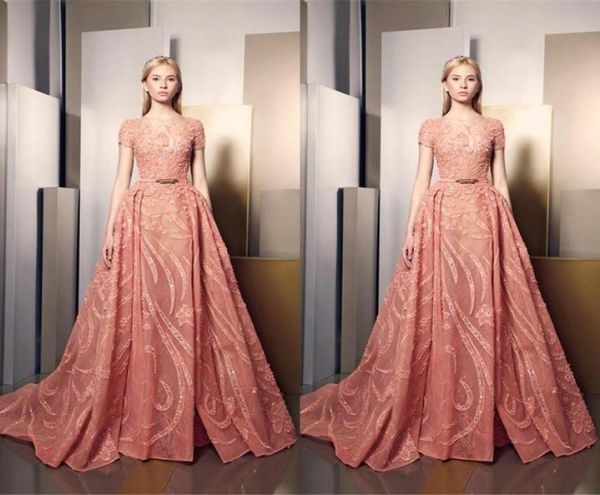 ziad nakad overskirt prom dresses long sheer jewel neck lace formal gowns sequined floor length tulle appliqued party dress for wo9968821, Black 
ziad nakad overskirt prom dresses long sheer jewel neck lace formal gowns sequined floor length tulle appliqued party dress for wo9968821, Black