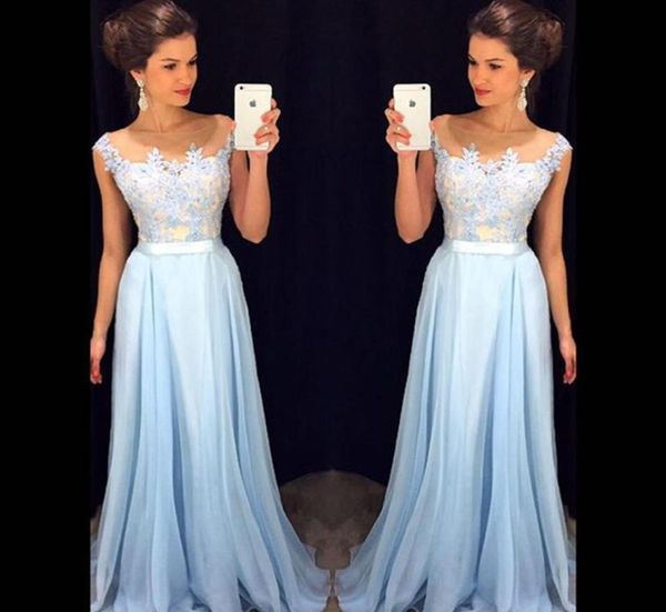 light blue long prom dresses a line 2016 jewel neck lace applique illusion bodice see through vestido de festa evening gown7765681, Black
light blue long prom dresses a line 2016 jewel neck lace applique illusion bodice see through vestido de festa evening gown7765681, Black