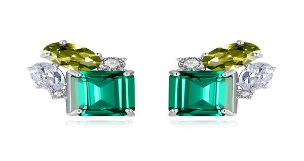 emerald gemstone stud earrings s925 silver shiny zircon earrings european temperament niche design jewelry5942769, Golden;silver
emerald gemstone stud earrings s925 silver shiny zircon earrings european temperament niche design jewelry5942769, Golden;silver
