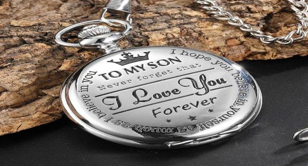 to my son gifts i love you son girls boys present silver steampunk pocket watch with fob chain for necklace pendant watches286y8817590, Slivery;golden
to my son gifts i love you son girls boys present silver steampunk pocket watch with fob chain for necklace pendant watches286y8817590, Slivery;golden