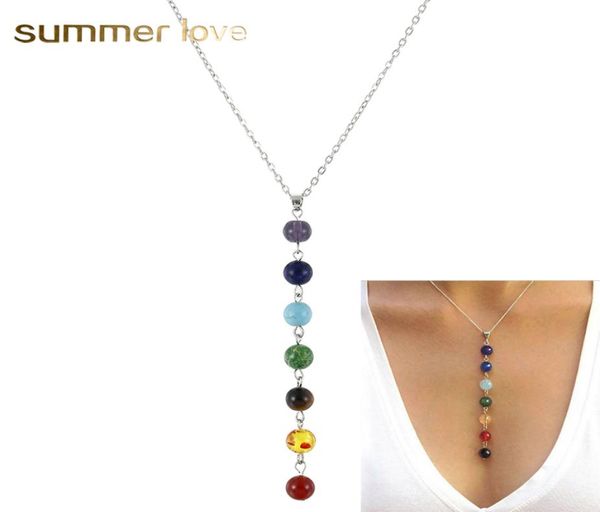 silver color simple style 7 chakra multicolor natural stone beads pendant necklace long chain for women charm collier collares yog4447057
silver color simple style 7 chakra multicolor natural stone beads pendant necklace long chain for women charm collier collares yog4447057