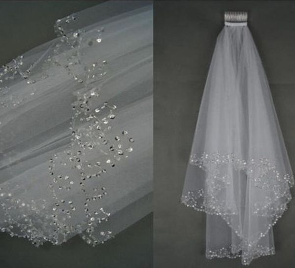 15 metres twolayers sequins beaded edge bridal veils with comb white ivory soft tulle veil for wedding party1669407, Black
15 metres twolayers sequins beaded edge bridal veils with comb white ivory soft tulle veil for wedding party1669407, Black