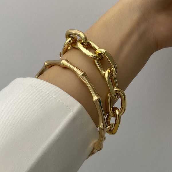 fashion punk curb cuban chain bracelets set boho thick gold color charm bracelets bangles for women gifts trendy jewelry, Black
fashion punk curb cuban chain bracelets set boho thick gold color charm bracelets bangles for women gifts trendy jewelry, Black