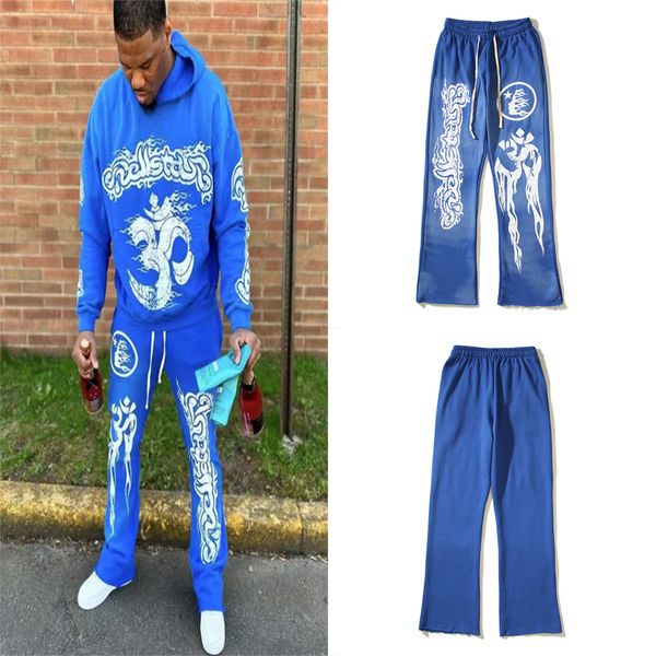 mens pants blue hellstar vintage terry sweatpant sports trousers men women loose outdoor bellbottoms 230712, Black
mens pants blue hellstar vintage terry sweatpant sports trousers men women loose outdoor bellbottoms 230712, Black