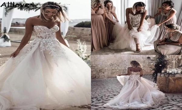 sweetheart tulle a line wedding dresses romantic lace appliques beaded bohemian country bridal gowns open back sweep train se6710927, White
sweetheart tulle a line wedding dresses romantic lace appliques beaded bohemian country bridal gowns open back sweep train se6710927, White