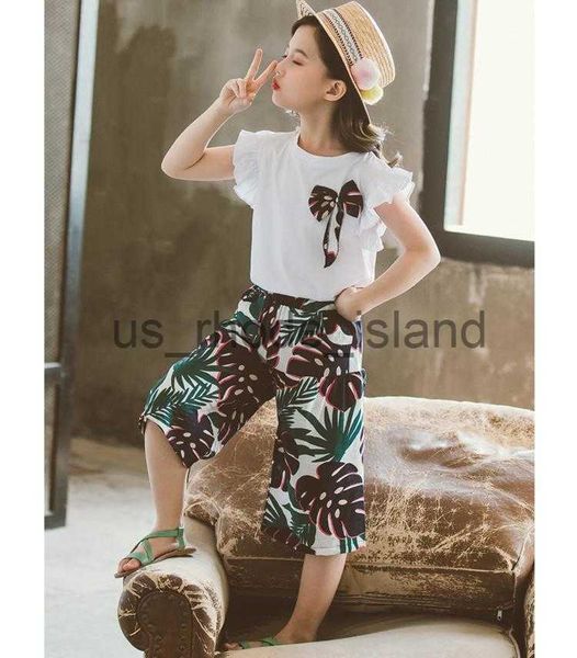 t-shirts clothing sets summer girls set bow decoration white t-shirt leaf pattern 2pcs suit for kids children vacation beach suitclothing x0, Blue
t-shirts clothing sets summer girls set bow decoration white t-shirt leaf pattern 2pcs suit for kids children vacation beach suitclothing x0, Blue