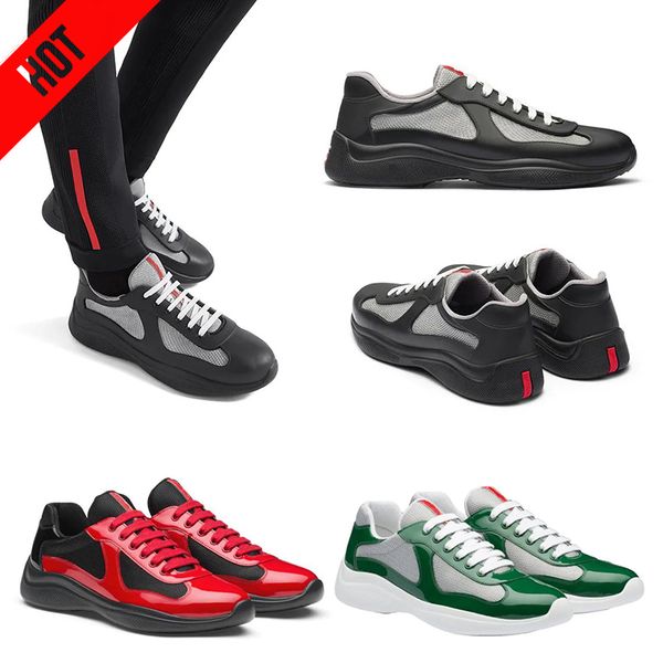 with box designer mens americas cup xl classic casual shoes patent leather flat trainers low sneakers black fabric mesh america for men lace
with box designer mens americas cup xl classic casual shoes patent leather flat trainers low sneakers black fabric mesh america for men lace