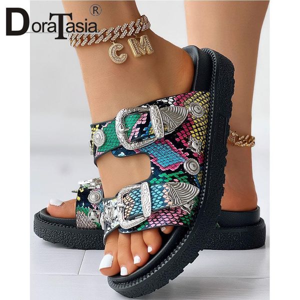 slippers brand ladies platform summer slides fashion snake veins rivet buckle punk wedges women's slippers casual sandal woman shoes 23, Black
slippers brand ladies platform summer slides fashion snake veins rivet buckle punk wedges women's slippers casual sandal woman shoes 23, Black