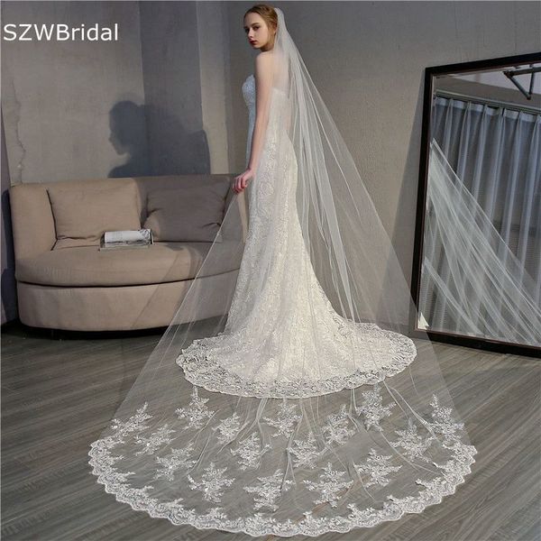 wedding hair jewelry arrival white ivory wedding veils lace appliques cathedral bridal veil veu de noiva voile mariage wedding accessories w, Slivery;golden
wedding hair jewelry arrival white ivory wedding veils lace appliques cathedral bridal veil veu de noiva voile mariage wedding accessories w, Slivery;golden