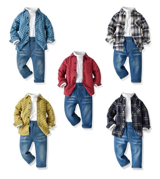 3pcs spring autumn baby boys gentleman style clothing sets toddler boy plaid shirtdenim pantslong sleeve tshirt set infant suit 1739774, White
3pcs spring autumn baby boys gentleman style clothing sets toddler boy plaid shirtdenim pantslong sleeve tshirt set infant suit 1739774, White