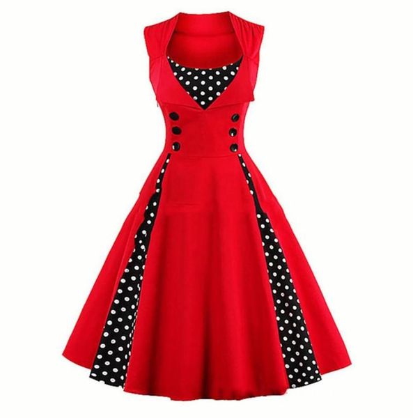 s3xl women robe retro vintage dress 50s 60s rockabilly dot swing pin up summer party dresses elegant tunic vestidos casual7390350, Black;gray
s3xl women robe retro vintage dress 50s 60s rockabilly dot swing pin up summer party dresses elegant tunic vestidos casual7390350, Black;gray