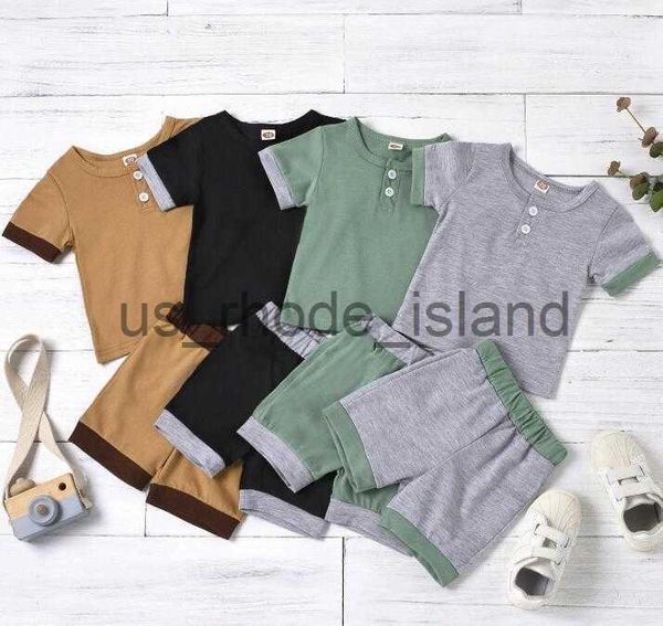t-shirts clothing sets born baby boys 2-piece outfit set short sleeve color block +shorts for kids x0714, Blue
t-shirts clothing sets born baby boys 2-piece outfit set short sleeve color block +shorts for kids x0714, Blue