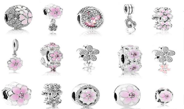 20pcs fits p 925 sterling silver bracelet pink enamel magnolia crystal dangle beads charms for european charm chain fashion diy jewelry wome, Black
20pcs fits p 925 sterling silver bracelet pink enamel magnolia crystal dangle beads charms for european charm chain fashion diy jewelry wome, Black