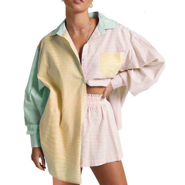 women's two piece pants women tracksuits long sleeve shirt with mini shorts striped two pieces sets ladies outfits blouses fashion clot, White
women's two piece pants women tracksuits long sleeve shirt with mini shorts striped two pieces sets ladies outfits blouses fashion clot, White