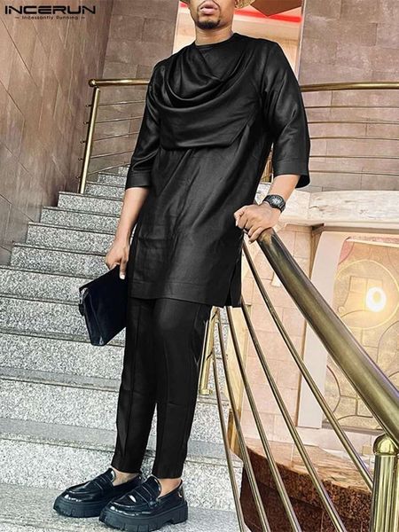 mens tracksuits incerun muslim style mens leather swing collar sets solid color six sleeve side fork trousers suit 2 pieces s5xl 230713, Gray
mens tracksuits incerun muslim style mens leather swing collar sets solid color six sleeve side fork trousers suit 2 pieces s5xl 230713, Gray