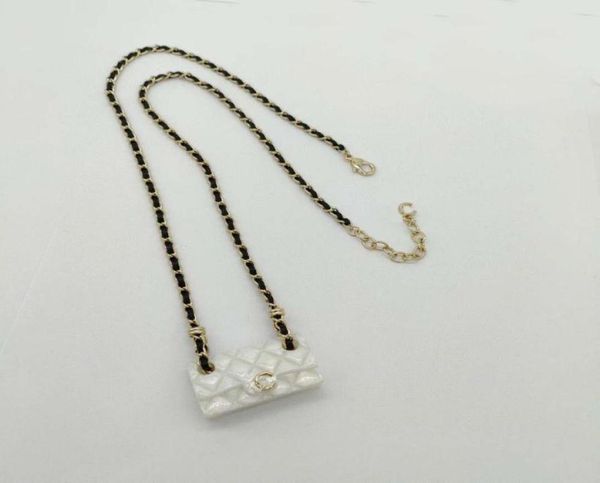 2023 luxury quality charm handbag pendant necklace in two colors pink and white with black genuine leather have box stamp ps7538a8064890, Silver
2023 luxury quality charm handbag pendant necklace in two colors pink and white with black genuine leather have box stamp ps7538a8064890, Silver
