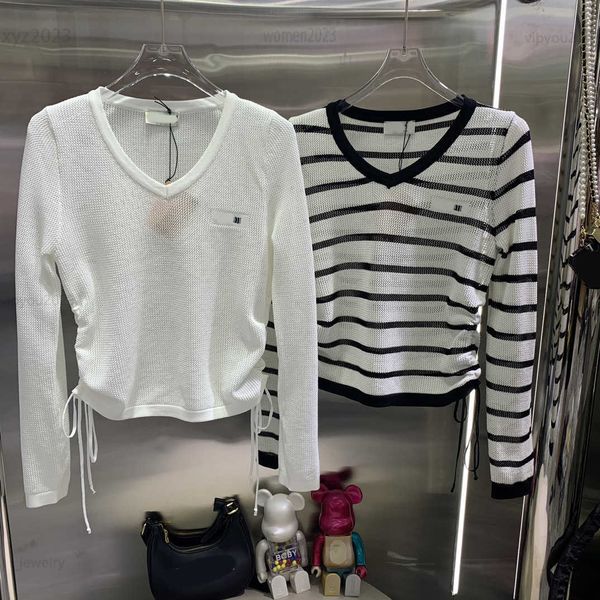 designer clothes women knit summer v-neck design sweater fits all embroidered letters on chest pullover july10, White
designer clothes women knit summer v-neck design sweater fits all embroidered letters on chest pullover july10, White