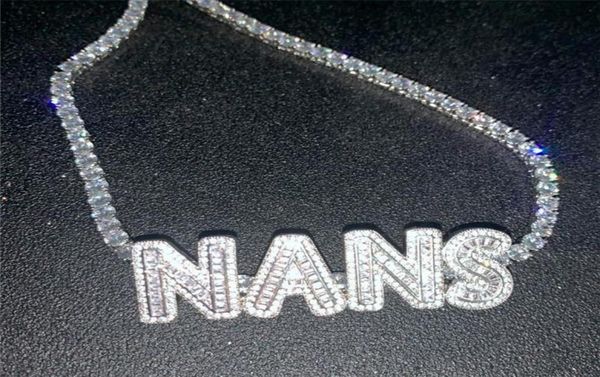 hip hop baguette initial letters custom name pendant necklace 4mm tennis chain pendants necklaces mens cz cubic zircon rock jewelr1145581, Silver
hip hop baguette initial letters custom name pendant necklace 4mm tennis chain pendants necklaces mens cz cubic zircon rock jewelr1145581, Silver
