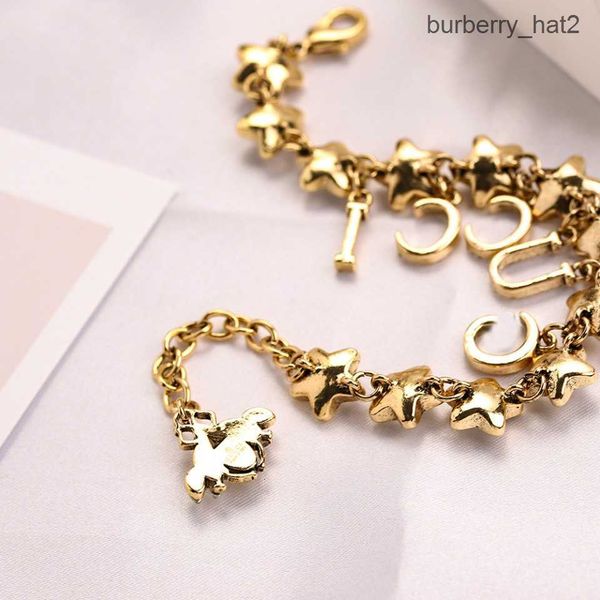 luxury designer brand letter bracelets link chain elegant fashion women's letters tassels pendant star crystal bracelet chain steel sea, Black
luxury designer brand letter bracelets link chain elegant fashion women's letters tassels pendant star crystal bracelet chain steel sea, Black