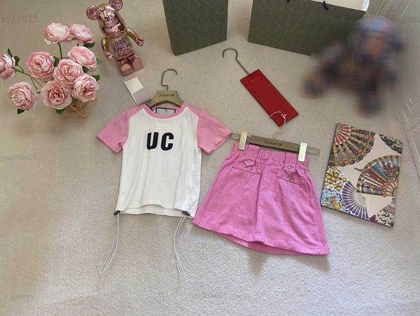 designer girl dress kids tracksuits baby sets size 100-160 cm 2pcs articulated design t-shirt and metal logo embellished skirt july10, White
designer girl dress kids tracksuits baby sets size 100-160 cm 2pcs articulated design t-shirt and metal logo embellished skirt july10, White