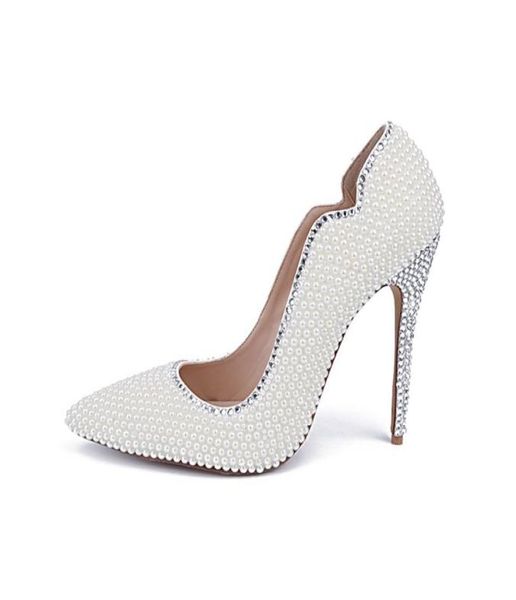 designer white imitation pearl honeymoon shoes 11cm high heels pointed toe wedding bride shoes thin heel women pumps9844103, Black
designer white imitation pearl honeymoon shoes 11cm high heels pointed toe wedding bride shoes thin heel women pumps9844103, Black