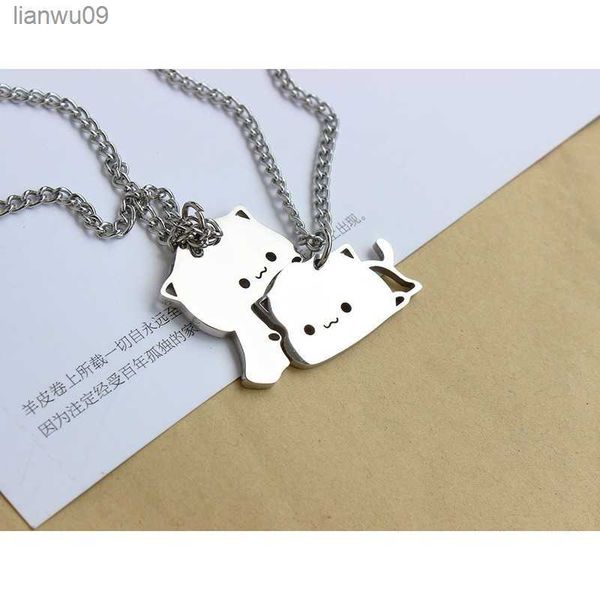kawaii cat man necklace women couple necklaces woman fashion splicing friend clavicle chain silver color alloy naszyjnik l230704
kawaii cat man necklace women couple necklaces woman fashion splicing friend clavicle chain silver color alloy naszyjnik l230704