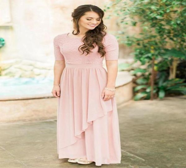 new country ruched chiffon a line long maid of honor dress jewel neck lace short sleeves bridesmaid dresses 853794, White;pink
new country ruched chiffon a line long maid of honor dress jewel neck lace short sleeves bridesmaid dresses 853794, White;pink